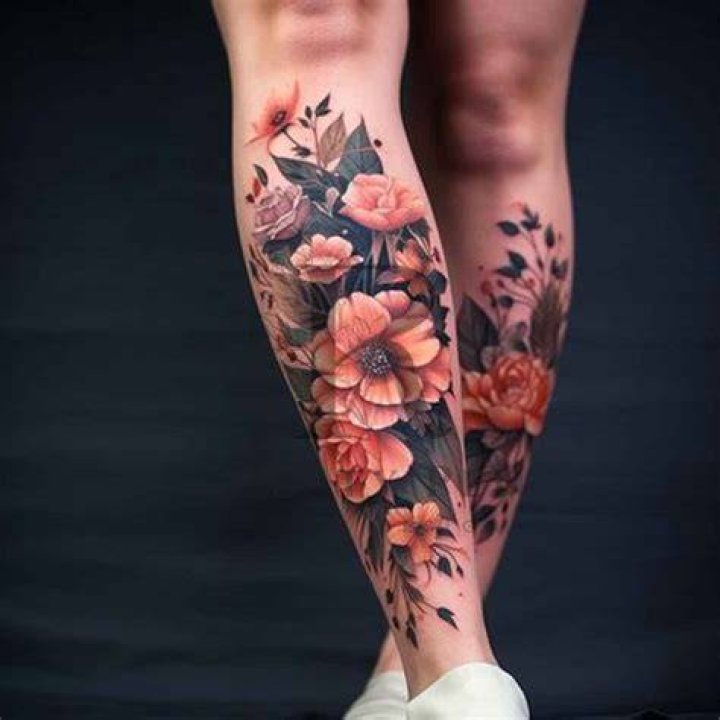 Unveiling The Allure Of Flower Tattoos For The Leg